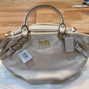 Coach Bone color Leather Bag